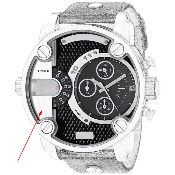Mineral Crystal Watch Glass for Diesel Little Daddy Chronograph Men's Watch